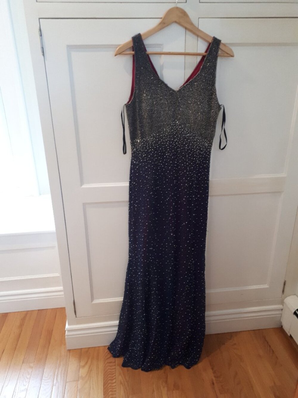 Sean Collection Vintage silk dress with beading. Size L